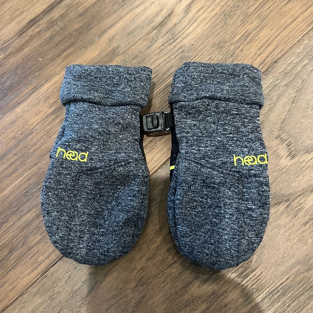 Head Kids Touchscreen Mittens Gloves Grey Size XS